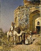 Edwin Lord Weeks The Old Blue-Tiled Mosque Outside of Delhi, India painting